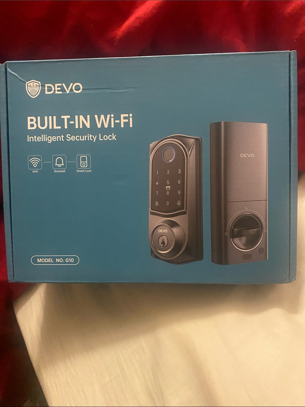 DEVO Built-In Wi-Fi Intelligent Security Lock - Black